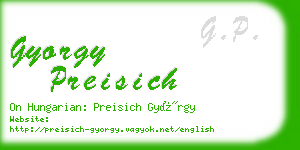 gyorgy preisich business card